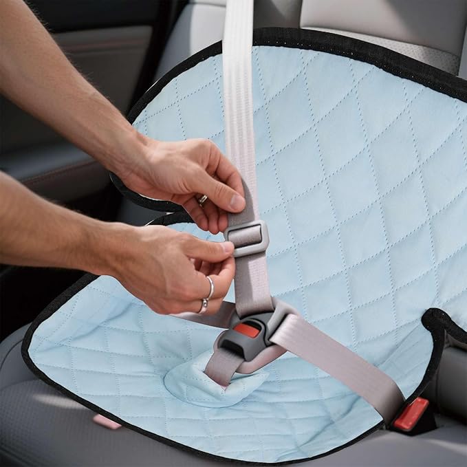 MOOB Waterproof Car Seat Protector - 2 Pack Premium Carseat Liner for Babies & Toddlers, Machine Washable & Quick-Dry, Anti-Slip Backing, Potty Training Pad for Infant Car Seat & Stroller (Brown)