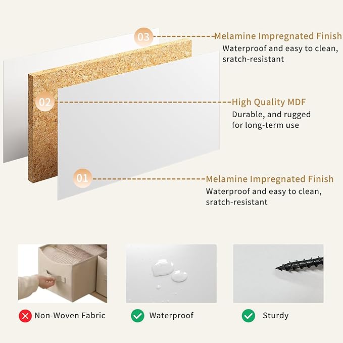 7 Drawers Dresser for Bedroom,55" Wide Fluted Dresser with Deep Drawers, Modern Chest of Drawers, Wood TV Stand Storage Organizer for Closet, Living Room, Hallway, White