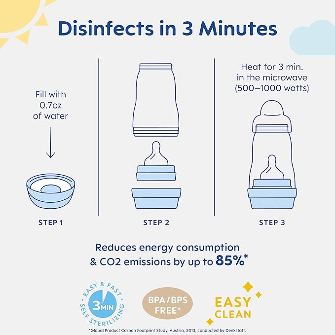 MAM 9oz Easy Start Anti-Colic Baby Bottles, Medium Flow, Breastfeeding-Like Silicone Nipple, Reduces Colic, Gas, & Reflux, Easy-to-Clean, BPA-Free, Baby Bottles for Newborns, 2+ Months