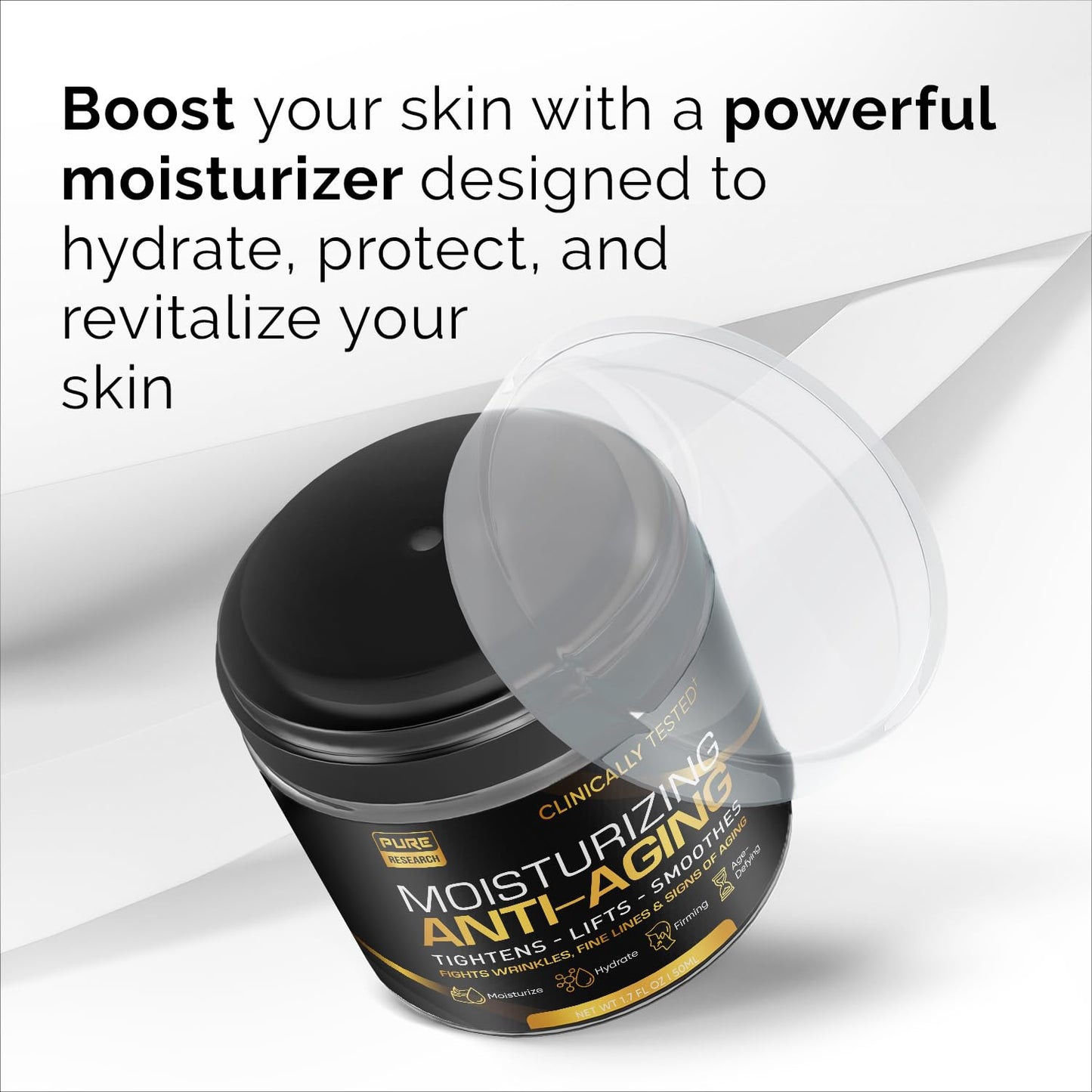 Men's Face Cream Moisturizer - Anti-Aging Cream For Men, Collagen, Retinol & Hyaluronic Acid - Day & Night - Facial Skin Care- Anti Wrinkle 1.7 oz