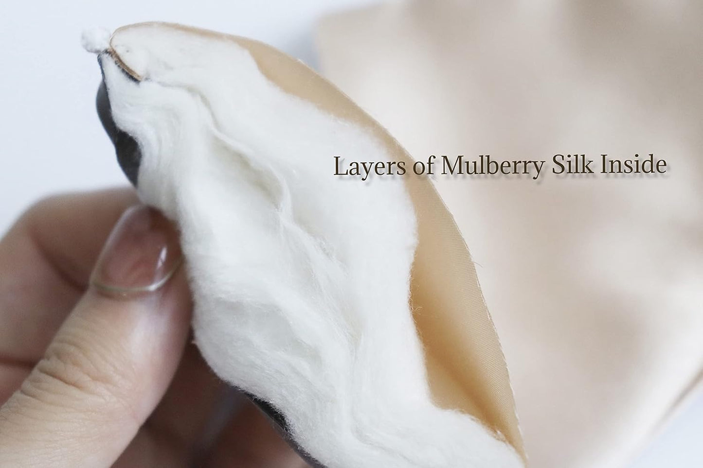 Premium Handcrafted 25 Momme Mulberry Silk Eye Mask for Sleeping (Chocolate)