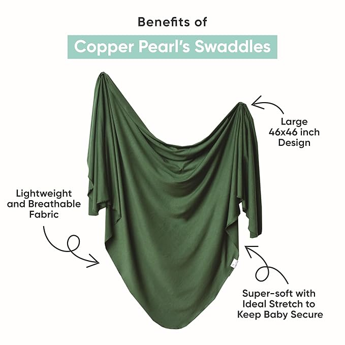Copper Pearl Baby Swaddle Blanket - Premium Knit Baby Blanket, Large Soft Stretchy Receiving Blankets for Baby Boy and Girl, Swaddles for Newborn, Infant, and Toddler (Pecan)