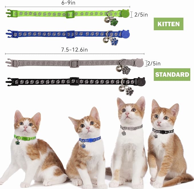 4PCS Breakaway Cat Collars, Reflective Cat Collar - Image 5