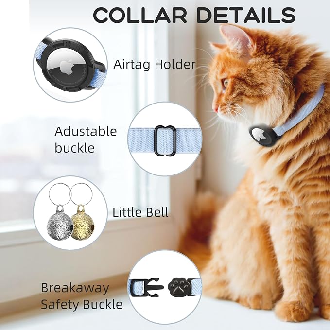 AirTag Cat Collars, Stretchy Collar - Image 5