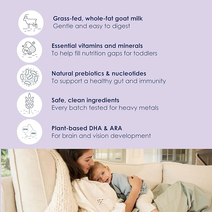 Kabrita Goat Milk-Based Toddler Nutrition Drink, 12–24 Months, Gentle & Easy to Digest, Clean Label Project Certified, Supports Gut Health, Immunity & Brain Development 28oz