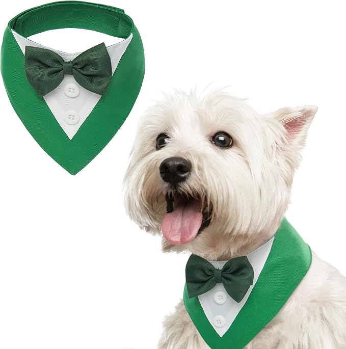 FUAMEY Dog Tuxedo St.Patrick's for Small Dogs, Dog Formal Suit Dogs Attire Pet by FUAMEY