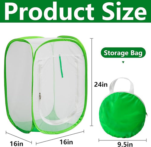 16" x 16" x 24" Pop Up Garden Mesh Plant Cover, Plant Protectors Mesh Plant - Image 2