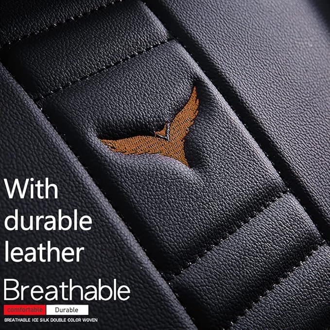 Auto Front Seat Covers fir for Suzuki 1999-2025 95% Models, 3D Front Split Bench Protection Compatible with Side Airbag Black & Coffee Line