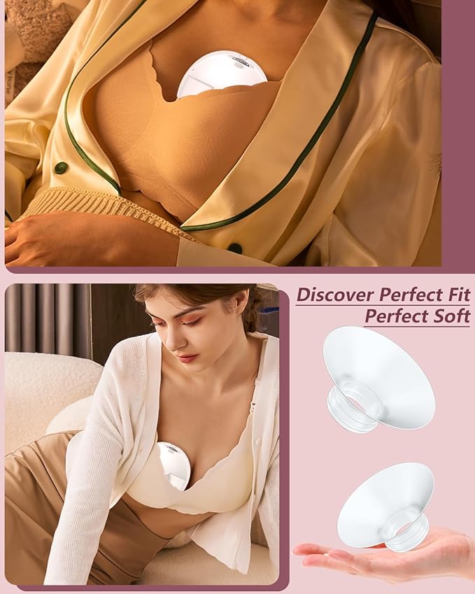4PC Flange Insert 20mm Compatible with Momcozy M5/M6/M9/S12 Pro/V1 Pro/V1 Pro Breast Pump, Fit for Eufy/Elvie/Medela/Spectra/Lansinoh/NCVI/Lansinoh/TSRETE with 24mm Flange/Shield Breast Pump