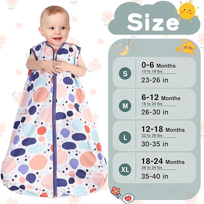 Baby Sleep Sack 12-18 Months 3 Pack Baby Wearable Blanket 100% Rayon Cotton 2-Way Zipper Toddler Sleeping Sack .Comfy Soft Lightweight TOG 0.3 (Rabbit&Rocks&Green,)