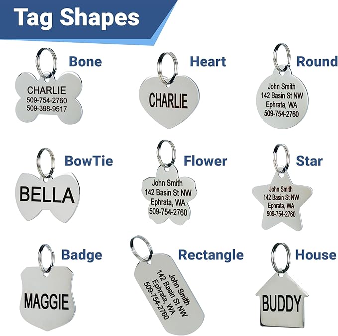 GoTags Stainless Steel Pet ID Tags, Personalized Dog Tags and Cat Tags - Image 2