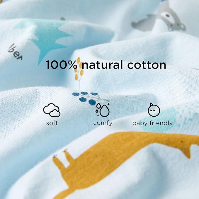 Duomiaomiao 2 Pack 0.5 TOG Toddler Sleep Sack 36-48 Months 100% Cotton Lightweight Baby Sleep Sack with Feet, Breathable Comfy Toddler Wearable Blanket