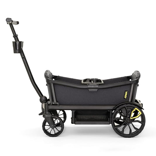 Veer All-Terrain Cruiser XL | Premium Off-Road Wagon Stroller for Babies, Toddlers, and Kids | Push/Pull/Push-Along Steering for Uneven Terrain | JPMA Certified | Lightweight and Collapsible | 4 Seats