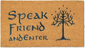 Coir Door Mat Outside Entrance, Speak Friend and Enter Funny Doormat, by Assaoy