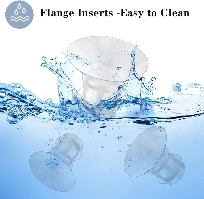 Flange Inserts 21mm 8PC Compatible with Momcozy S12 pro/S9 pro/S9/S10/S12/Medela/TSRETE/Spectra/Bellababy etc 24mm Wearable Breast Pump, Reduce 24mm Tunnel Down to Correct Size