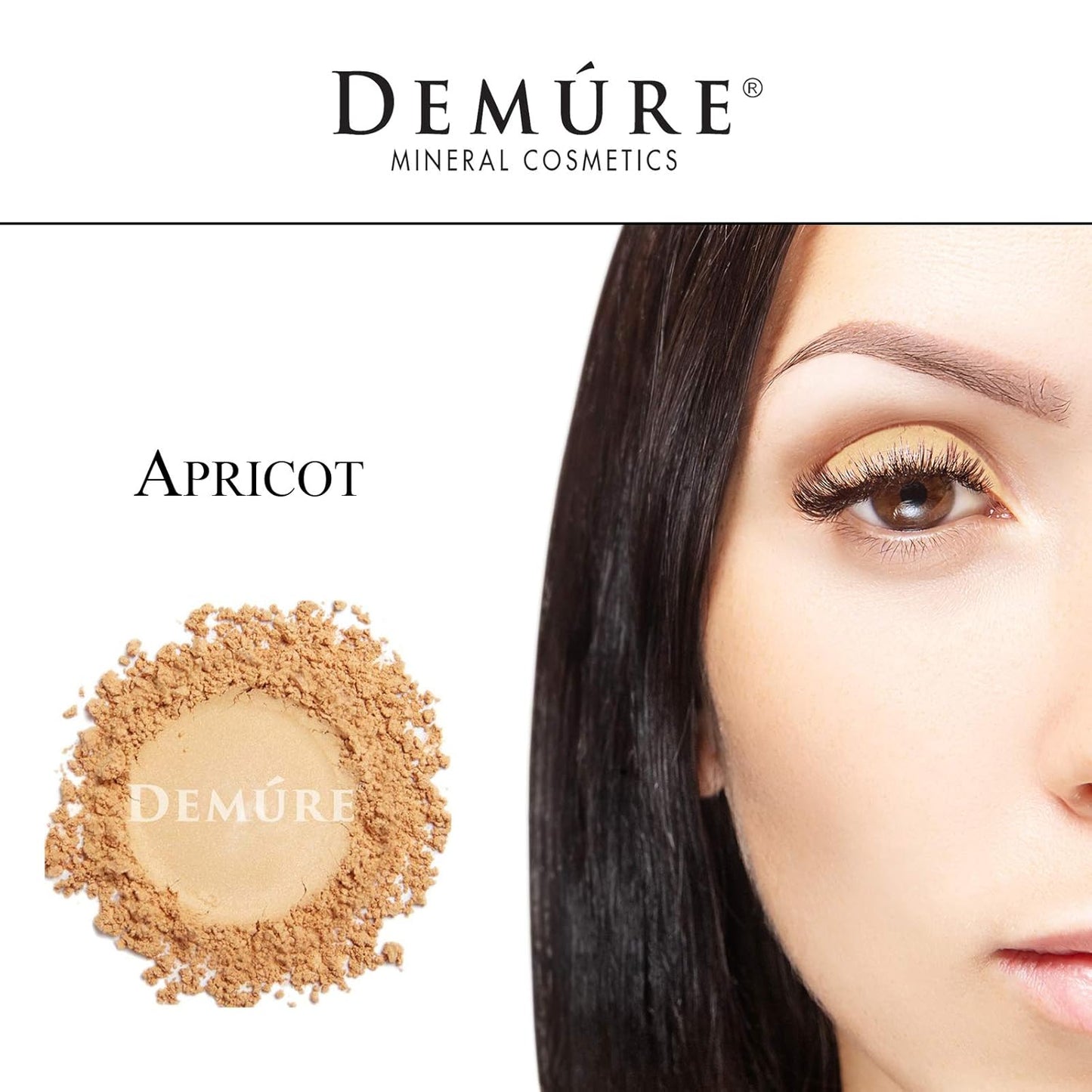 Demure Mineral Make Up (Apricot) Eye Shadow, Matte Eyeshadow, Loose Powder, Eye Makeup, Professional Makeup
