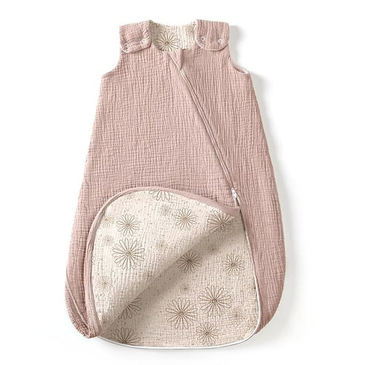 lulumoon Sleep Sack Muslin for Baby: Cotton Wearable Blanket for 9-15 Months - Soft Lightweight Ideal for Nursery Lounge Nighttime Naptime 12-18 Months