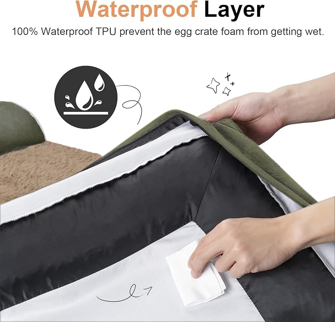 Large Dog Bed Orthopedic Washable: Jumbo Dog Bed Bolster Extra Large Dogs Egg - Image 4