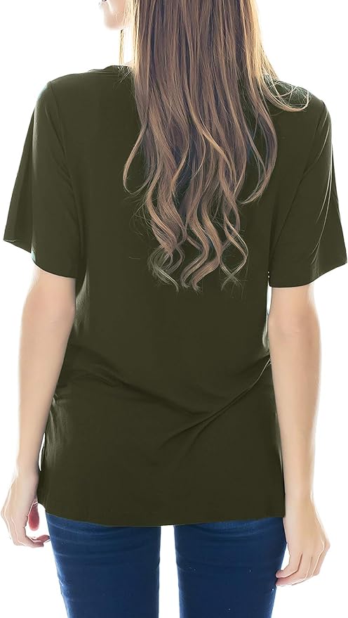 Smallshow Women's Maternity Nursing Tops Short Sleeve Breastfeeding Clothes