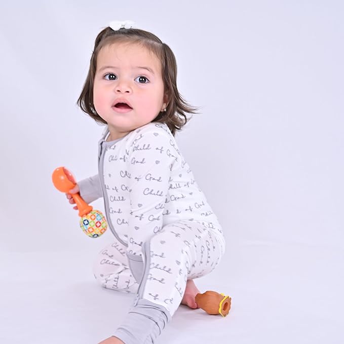 LollyBanks Baby Pajamas, 2-Way Zipper Romper, 95% Viscose Made from Bamboo and 5% Spandex, Baby Sleepers