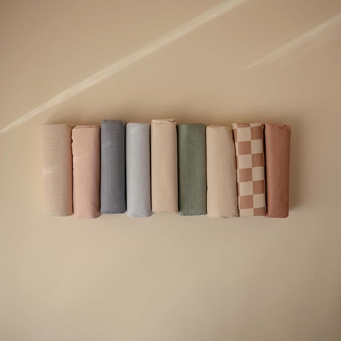 mushie Waterproof Changing Pad Liners | 100% Organic Cotton | Set of 3 (Blue Combo)