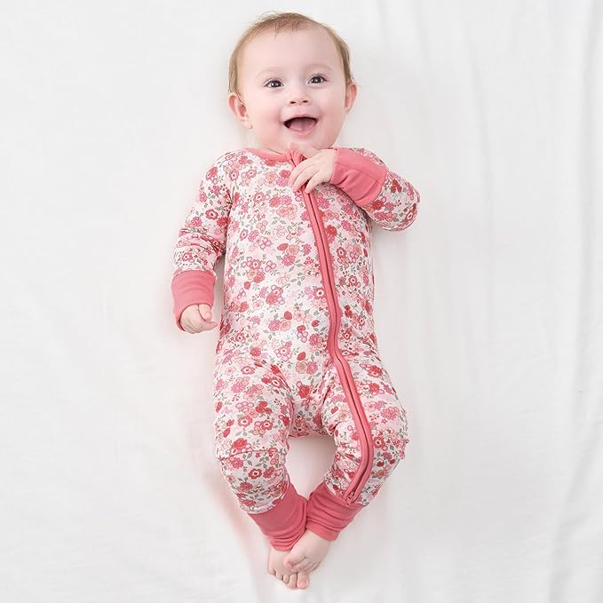 pureborn Baby Infant Boys Girls Sleeper Snug Fit Viscose from Bamboo Pajamas 0-24 Months