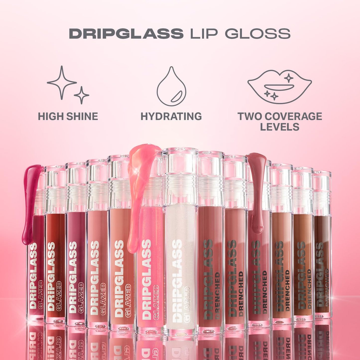 MORPHE Dripglass High Shine Lip Gloss - Glazed, Semi-Sheer & Nourishing Lip Makeup - Buildable Formula Infused with Plant-Derived Squalane & Vitamin E - Unbreakable Brick (0.13 oz)