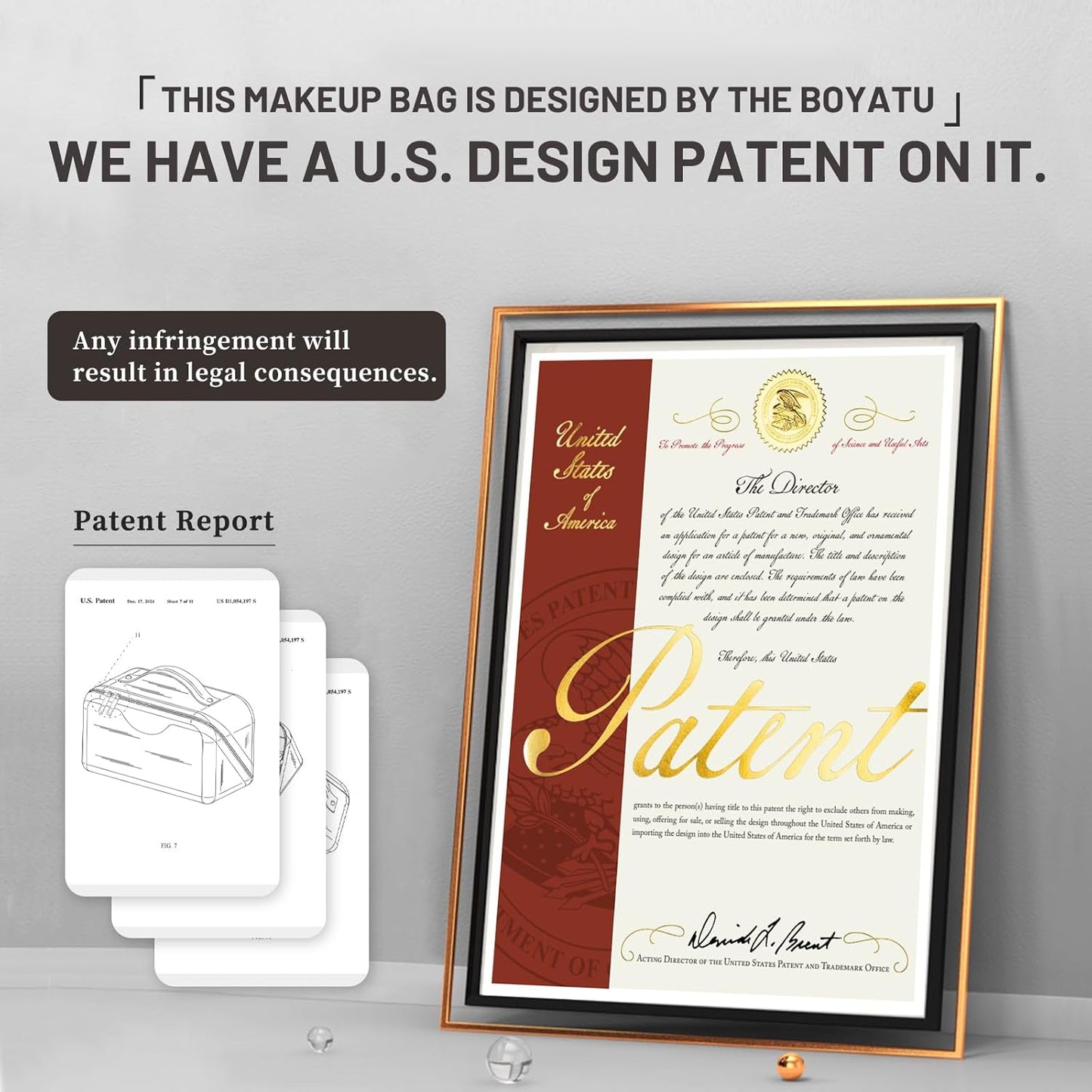 BOYATU Travel Makeup Bags Cosmetic Organizer Bag: 3-Set Large Capacity Make up Bag - PU Leather Toiletry Bags for Women - Wide Open Portable Pouch with Divider & Handle (01-Z-Pink)