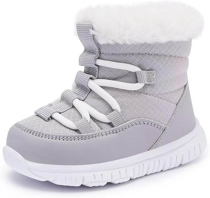 BMCiTYBM Girls Boys Snow Boots Warm Winter Fur Lined Baby Shoes (Infant/Toddler/Little Kid)