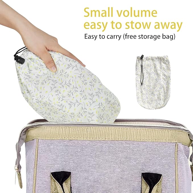Baby Sling Carrier Newborn, Adjustable Easy Wearing Baby Nursing Warp Sling, New Mom Dad Soft Cotton Baby Front Holder Carrier for Infant Toddler Life Travel Essential Gifts (Yellow Flower)