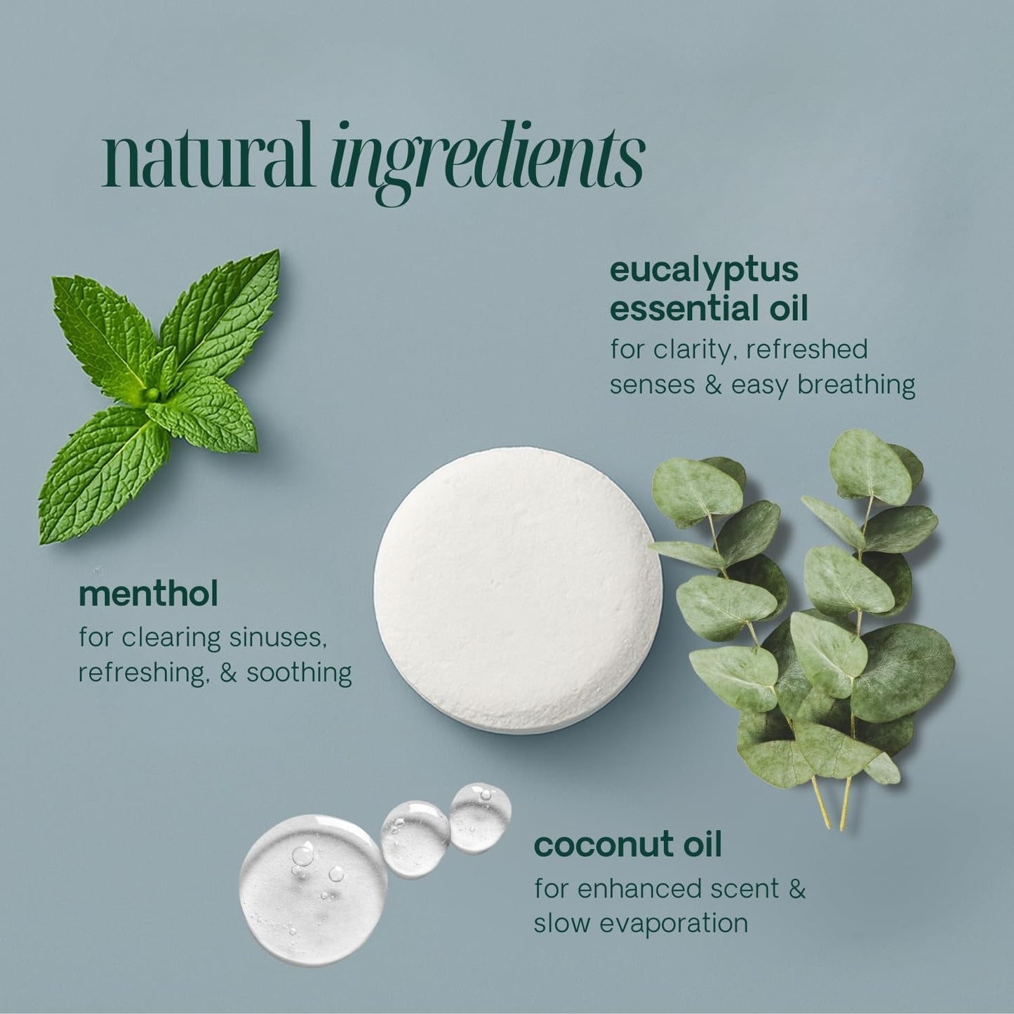 Shower Steamers Aromatherapy 10 Pack - Made in USA with Natural Essential Oils for Christmas Stocking Stuffers, Birthday Gifts for Women and Men, White Elephant, Self Care - Eucalyptus