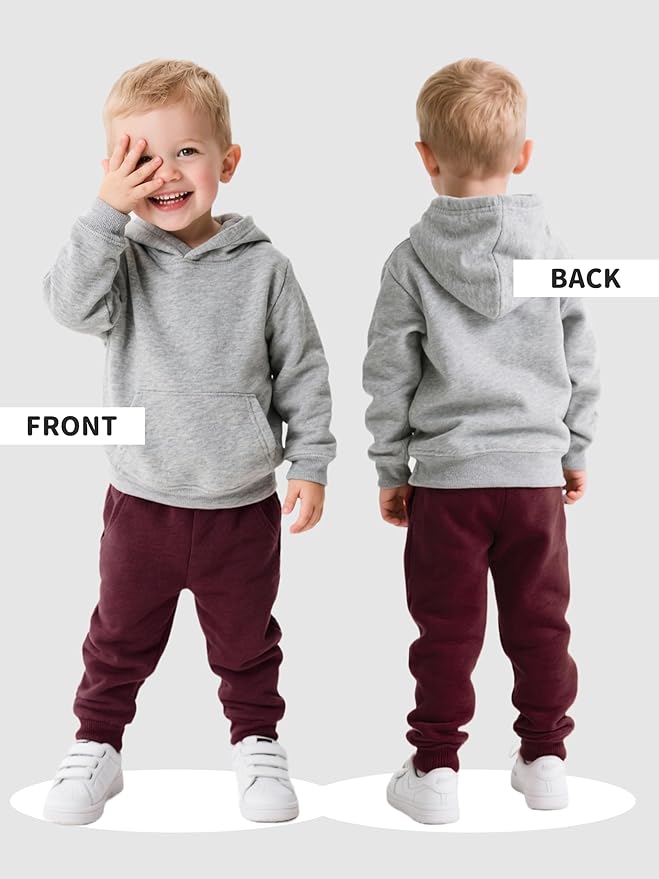 3 Pack Fleece Toddler Boys Sweatpants Kids Joggers Soft Cotton Toddler Boys Girls Sweatpants with Pocket Drawstring