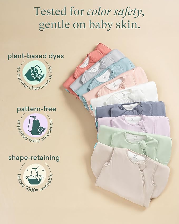 PurComfy Supersoft Sleep Sack 1.0 TOG, Premium Bamboo Viscose Baby Sleeping Bag 2-Way Zipper Sleep Sack Baby Wearable Blanket