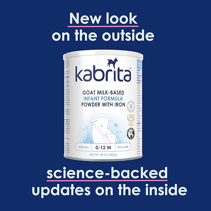 Kabrita Goat Milk-Based Infant Formula Powder with Iron, DHA, ARA & Prebiotics, for Infants 0–12 Months, Non-GMO, 28 oz (Pack of 6)