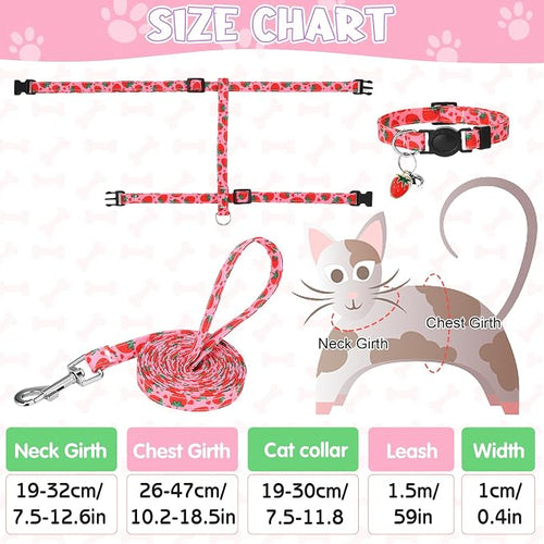 2 Pack Cat Harness and Leash, Escape Proof Adjustable Cat Harness - Image 2