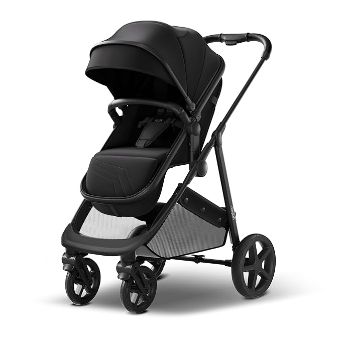 Mompush Wiz 2 in 1 Baby Stroller with Bassinet Mode, Convertible Infant Stroller for Newborn and Toddler with Reversible Seat and Large UPF 50+ Canopy