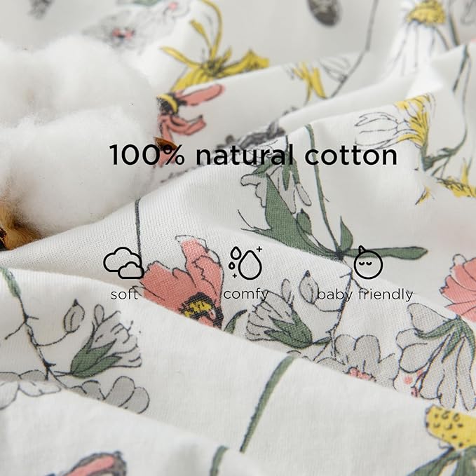 Duomiaomiao 0.5 TOG Toddler Sleep Sack 12-24 Months 100% Cotton Lightweight Baby Sleep Sack with Feet, Breathable Comfy Toddler Wearable Blanket