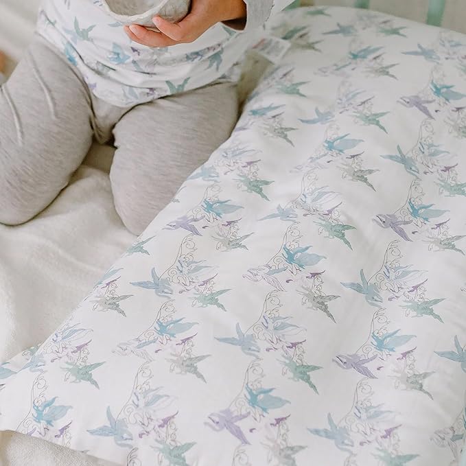 Nest Designs Toddler Pillow with Bamboo Viscose Pillowcase - Cloud Ponies, Small