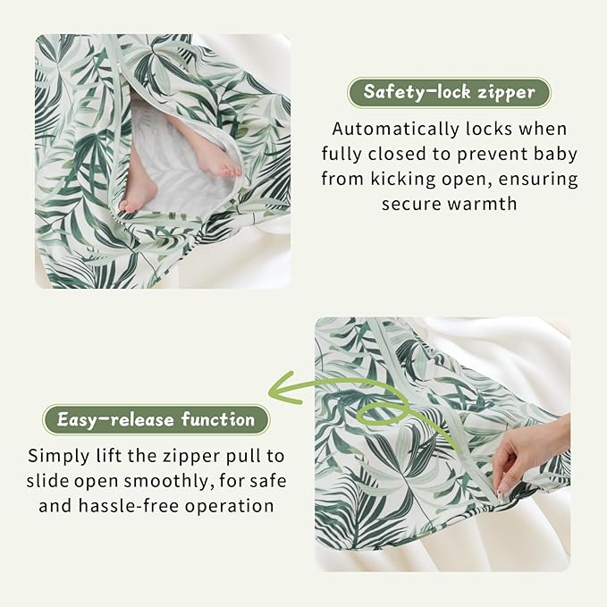 Baby Sleep Sack 6-12 Months,100% Cotton TOG 0.5 Wearable Blanket for Boys and Girls, 3 Pack 2-Way Zipper Lightweight Sleeping Bags for Toddler Newborn Infant