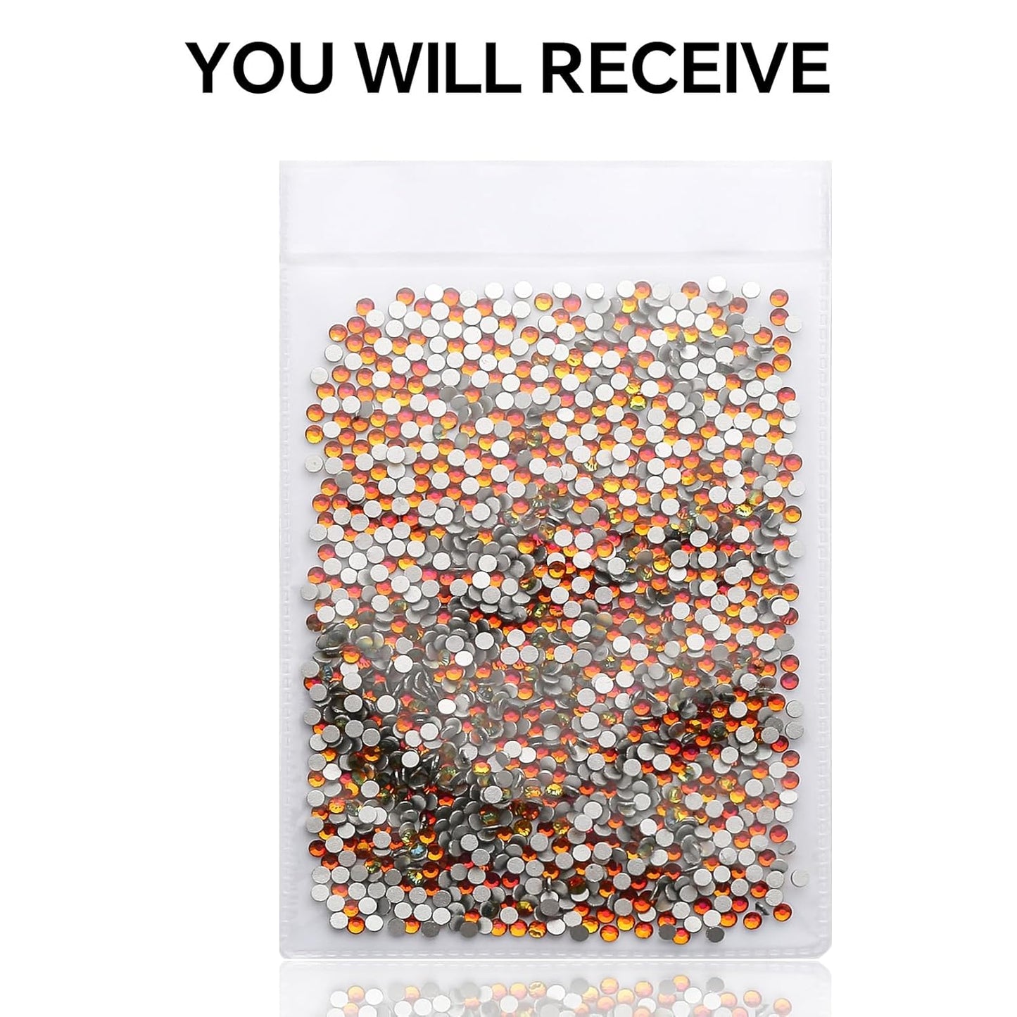 1440Pcs Blaze Crystal Rhinestones,Glass Flatback Rhinestones Mini Gemstones for Nail Face Makeup Art Crafts Clothes Decoration -(SS6,2.0mm,Blaze)