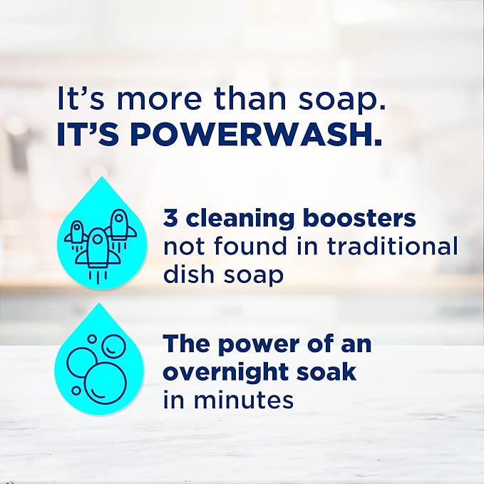 Dawn Powerwash Spray, Dish Soap, Dishwashing Liquid, Cleaning Supplies, Lemon, 1 Starter Kit + 3 Refills, 4 units of 16oz (64oz)