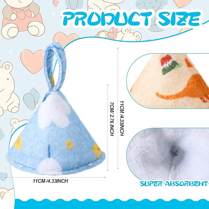 Suhine 10 Pcs Baby Boy Pee Shield Diaper Changing Accessory Reusable Pee Covers Baby Boy Cap for Newborn Boys(Classic (with Lanyard))