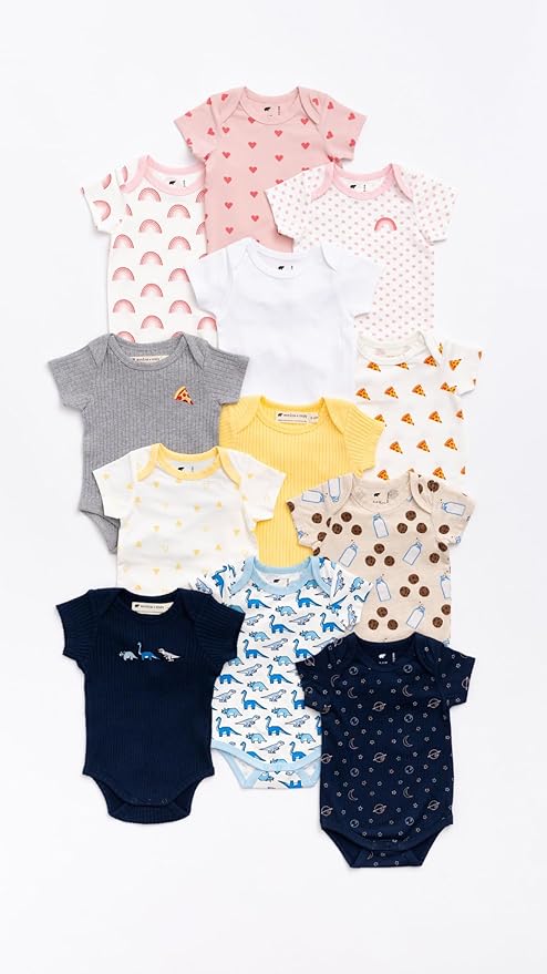 MONICA + ANDY Baby Organic Short Sleeve Jack + Jill Bodysuit