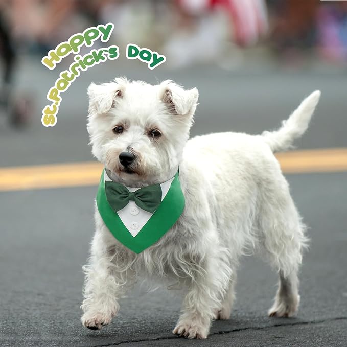FUAMEY Dog Tuxedo St.Patrick's for Small Dogs, Dog Formal Suit Dogs Attire Pet - Image 4