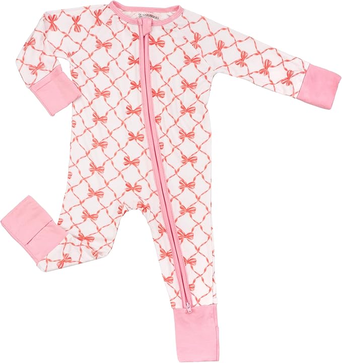 LollyBanks Baby Pajamas, 2-Way Zipper Romper, 95% Viscose Made from Bamboo and 5% Spandex, Baby Sleepers