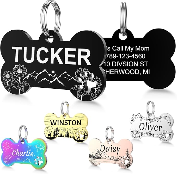 YEHANTI Dog Tags Personalized for Pets by YEHANTI