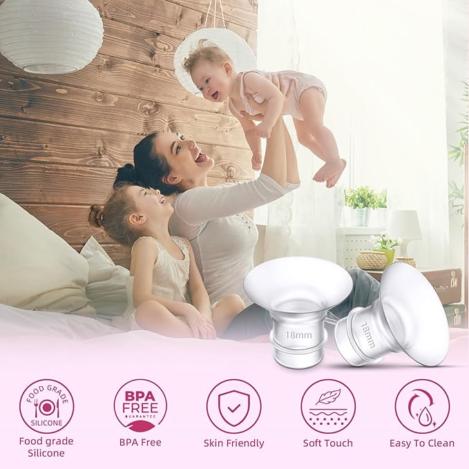 Flange Inserts 19mm 21mm for Medela,Spectra 24mm Shields/Flanges,Compatible with TSRETE,CPPSLEE,Momcozy S9/S9Pro/S12/S12Pro Wearable Breast Pump,Reduce 24mm Nipple Tunnel Down to 4pcs