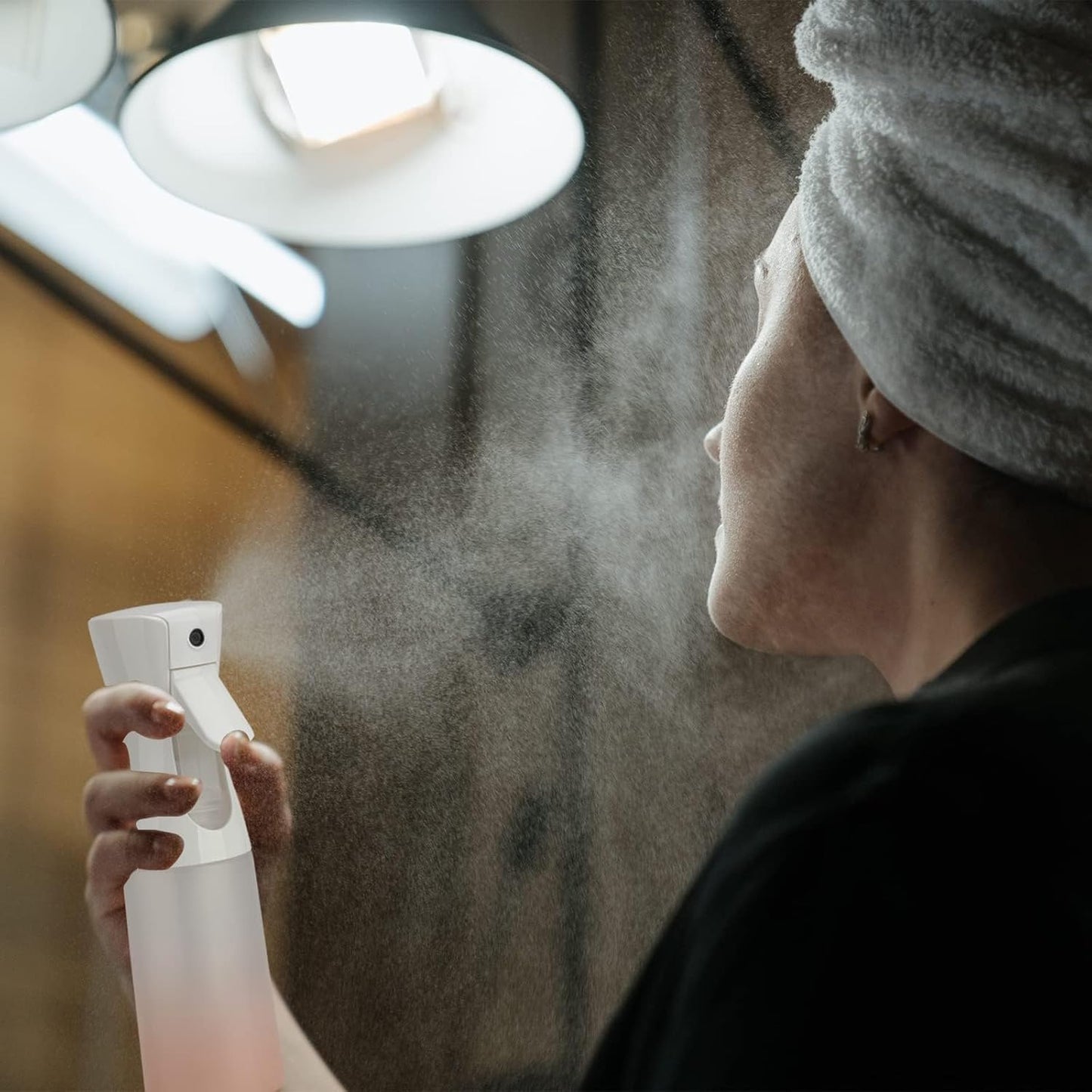 Spray Bottle for Hair (6.8OZ /200ML) Continuous Ultra Fine Mist Sprayer for Hair, Salons, Barber, Plants, Skin Care, Cleaning 1 Pack MATTE PINK