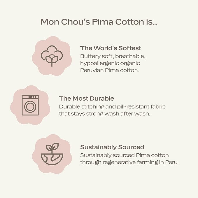 MON CHOU Organic Cotton Baby Pajamas - Ultra Soft Baby Footie Pajamas - 100% Pima Cotton PJ’s - Luxury Newborn Sleepers