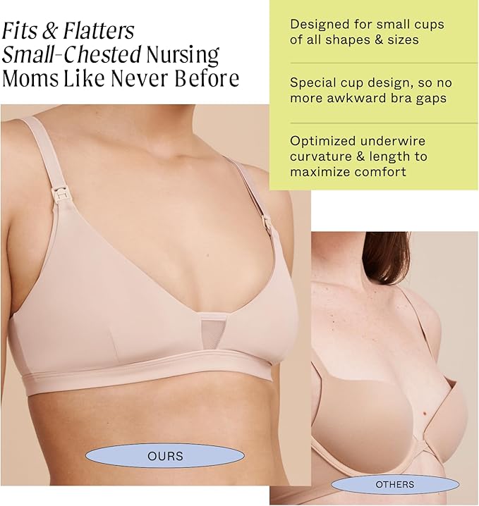Pepper Nursing Wirefree Bra | Wireless Maternity Bra for Women, Drop-Down Cups with One-Hand Clasp (XXS-XL)